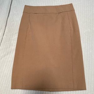 Tan pencil skirt